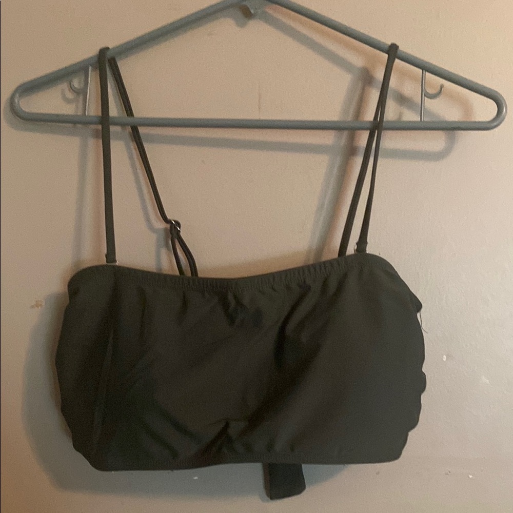 Fashion Nova olive bandeau Bikini Top